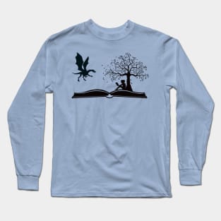 Books and Dragons Long Sleeve T-Shirt